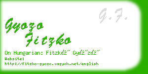 gyozo fitzko business card